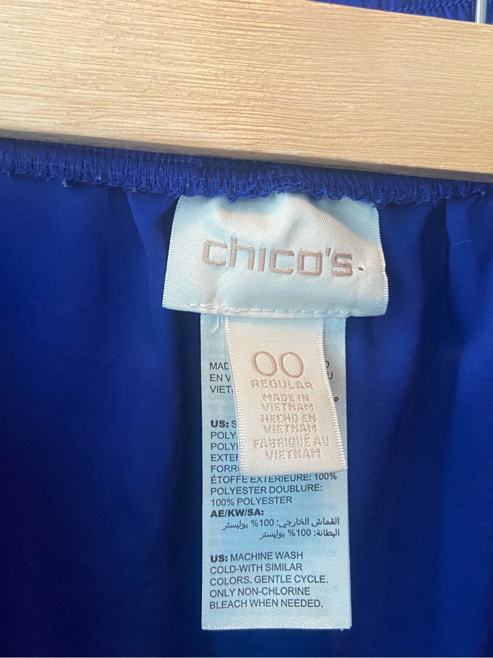 Chico's Vibrant Blue Elastic Pants